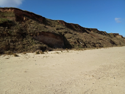 Cliffs near Bacton gas terminal